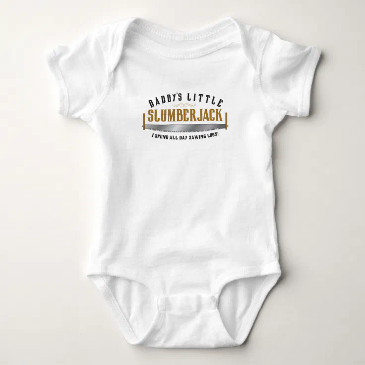 Daddy's Little Slumberjack onepiece baby outfit Baby Bodysuit Zazzle