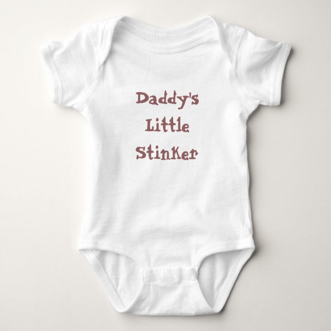 Daddy's Little Stinker Baby Bodysuit (Front)