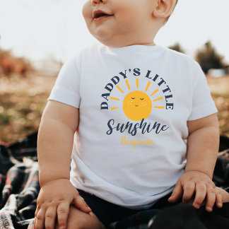 Daddy's Little Sunshine Custom Funny Gift Newborn Baby T-Shirt