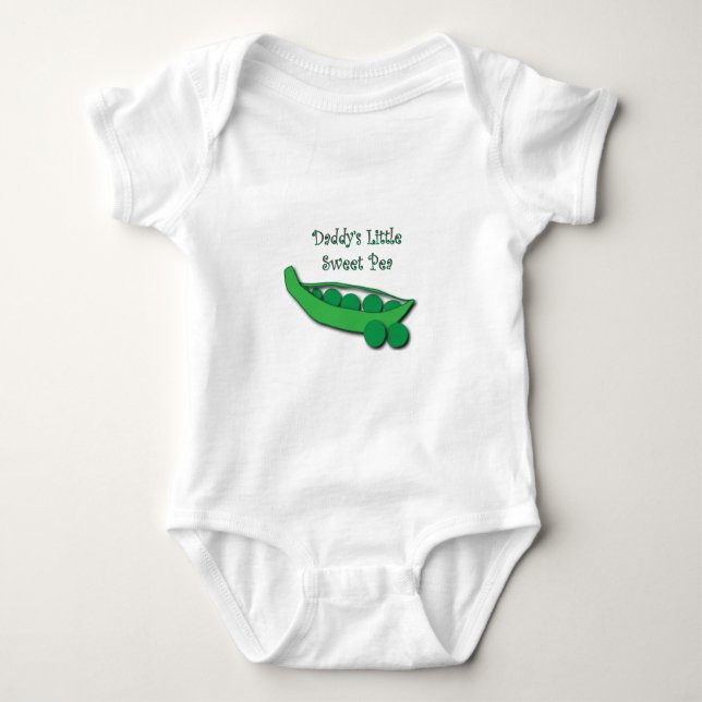 Daddy's Little Sweet Pea Baby Bodysuit (Front)