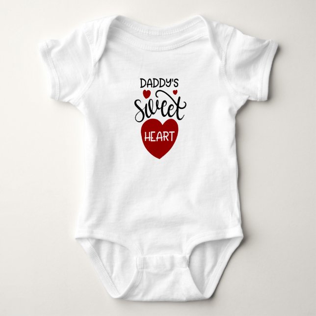 Daddy's Little Sweetheart Baby Bodysuit (Front)