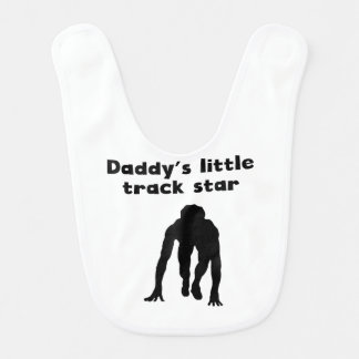 Daddy's Little Track Star Baby Bib
