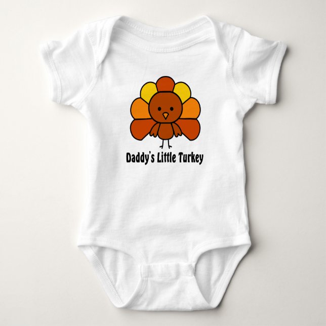 Daddys Little Turkey Baby Bodysuit (Front)