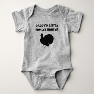 Daddy's Little Turkey Hunter with Turkey Baby Bodysuit