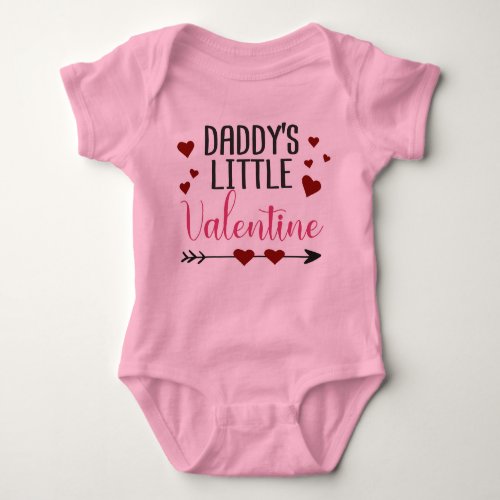 Daddys little Valentine Baby Bodysuit