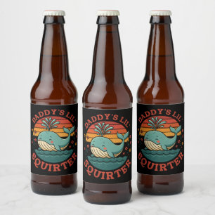 Daddys Little Whale Beer Bottle Label