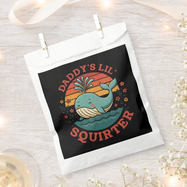 Daddys Little Whale Favor Bag (Clipped)