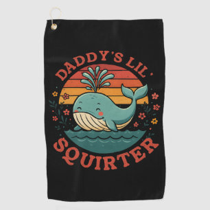Daddys Little Whale Golf Towel