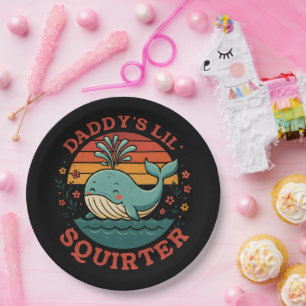Daddys Little Whale Paper Plates