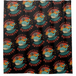 Daddys Little Whale Shower Curtain
