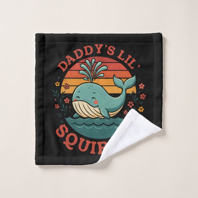 Daddys Little Whale Wash Cloth (Wash Cloth)