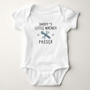 Daddy's Little Wrench Passer Cute Mechanic Baby Bodysuit