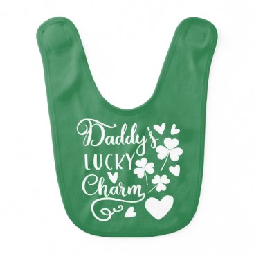 Daddys Lucky Charm Baby Bib