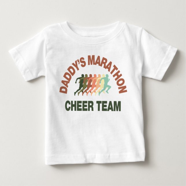 daddy's marathon cheer team baby T-Shirt (Front)