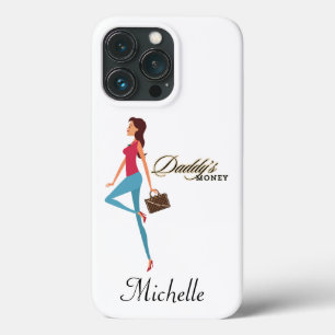 Daddy's Money, Cute & Sassy Teen Girl, Funny iPhone 13 Pro Case