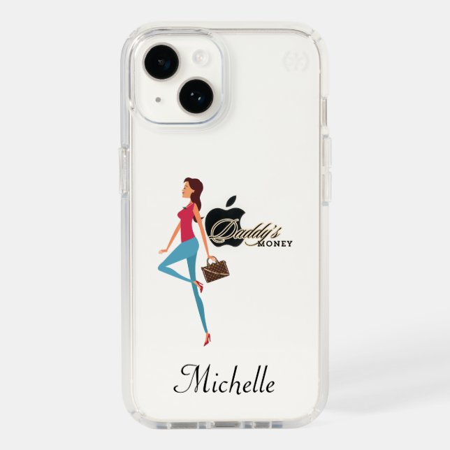 Daddy's Money, Cute & Sassy Teenage Girl, Funny Speck iPhone Case (Front)