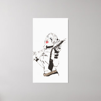 Daddy's Monster Hand Painted by Mark Elsen Canvas Print