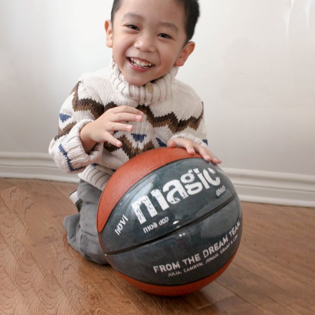 Daddy's Name Chalkboard Etch Personalized Basketball (Actual product of personalized basketball ball for daddy!)