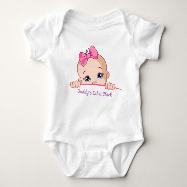 Daddy's Other Chick Baby Bodysuit (Front)