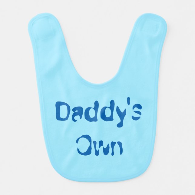 Daddy's Own All Blue Baby Bib (Front)