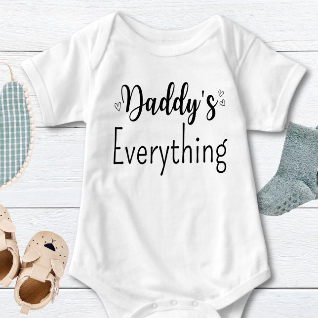 Daddy's Personalized Black Text Custom Unisex Baby Bodysuit (Creator Uploaded)