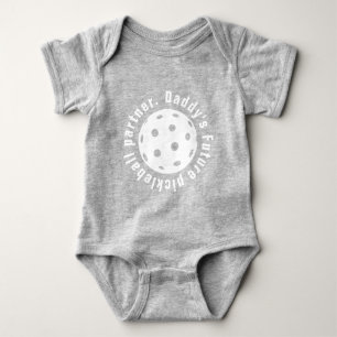 Daddy's pickleball partner baby bodysuit