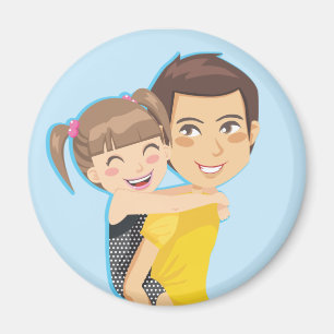 Daddy's Piggyback ride Magnet