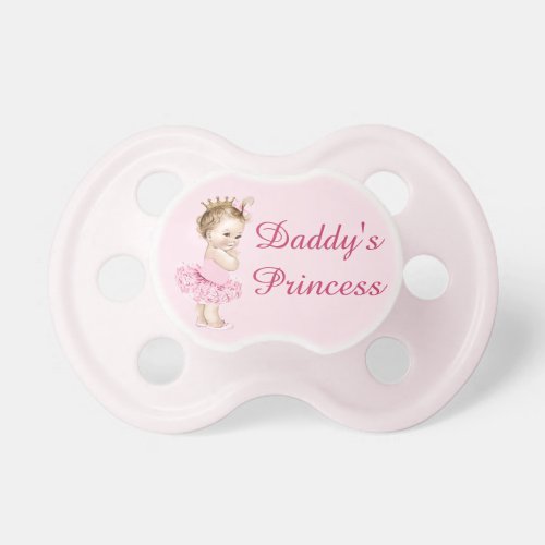 Daddys Princess in Tutu Vintage Baby Pacifier
