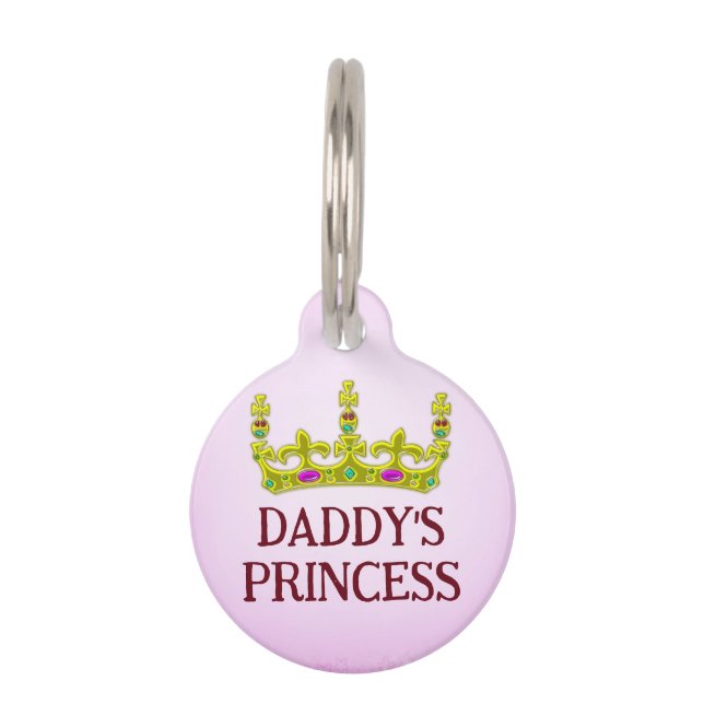 Daddy's princess pet ID tag (Front)