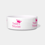 Daddy's princess pet shirt bowl<br><div class="desc">A bowl for a female pet with a male owner.</div>