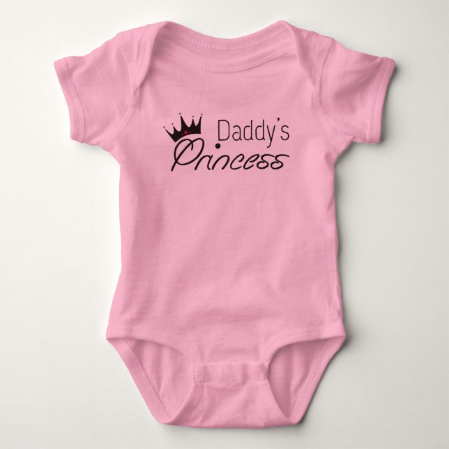 Daddy's Princess Sleepsuit Baby Bodysuit (Front)