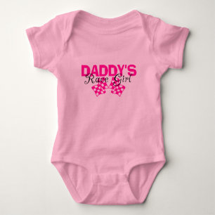 Daddy's Race Girl Baby Bodysuit