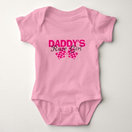 Daddy's Race Girl Baby Bodysuit