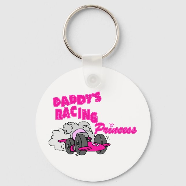 Daddy's Racing Princess Keychain (Front)