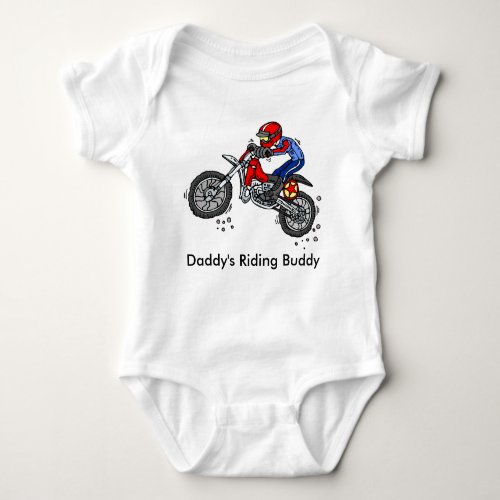 Daddys Riding Buddy Baby Bodysuit