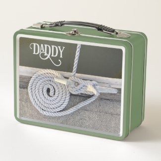 Daddy's Sailor Cleat Hitch Metal Boater Lunchbox