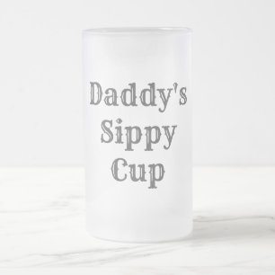 Daddy's Sippy Funny Frosted Glass Beer Mug