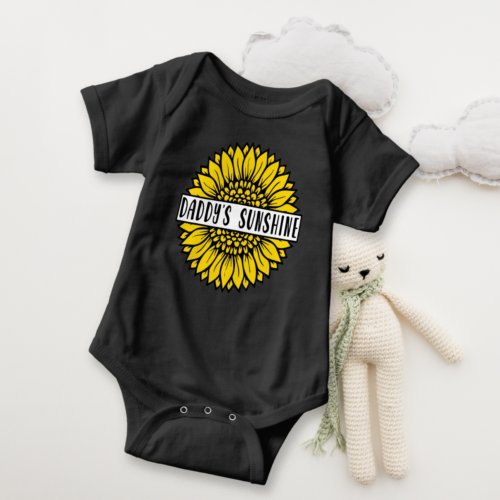 Daddys Sunshine Sunflower Baby Bodysuit