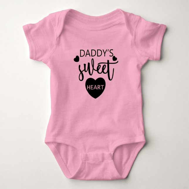 Daddy's Sweet Heart Baby Bodysuit (Front)