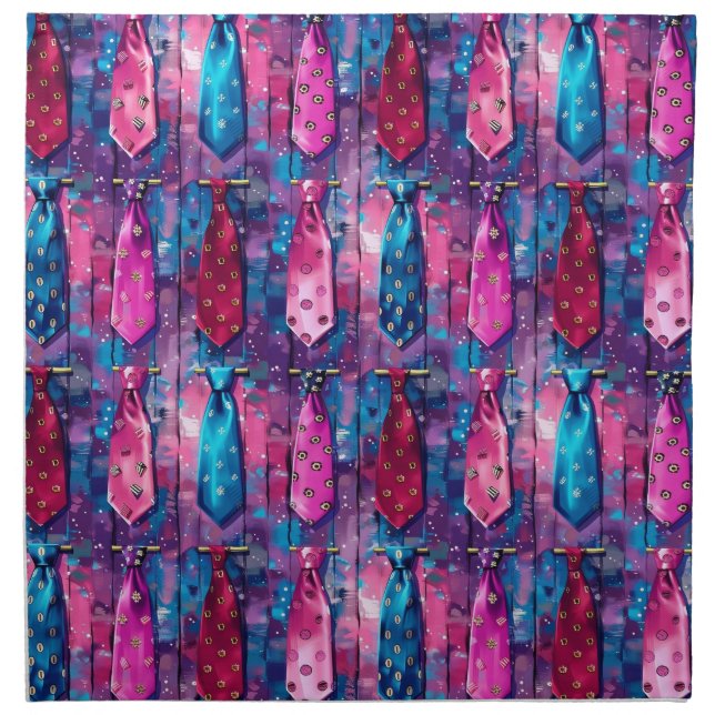  Daddy's Tie Collection Cloth Dinner Napkin Set (Front)