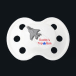 DADDYS TOP GUN PACIFIER<br><div class="desc">Boys of all ages love fighter jets.</div>