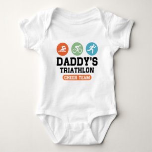 Daddy's Triathlon Cheer Team Baby Bodysuit