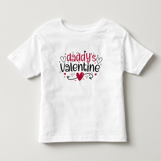Daddy's Valentine cute hearts  Toddler T-shirt (Front)