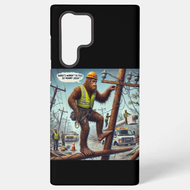 DADDY'S WORKIN THE POLE SO MOMMY DOESNT! SAMSUNG GALAXY CASE (Back)