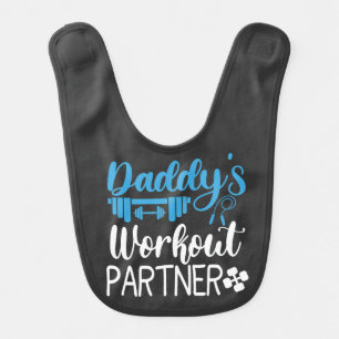 Daddy's Workout Partner Baby Bib