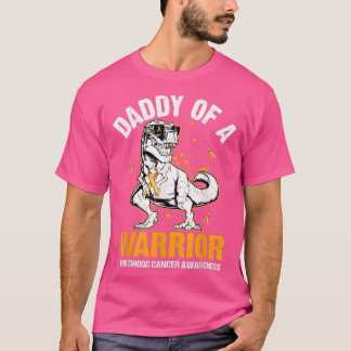 Daddysaur Of A Warrior Childhood Cancer Awareness  T-Shirt