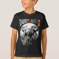 Daddysaurus Autism Sister Puzzle Pieces And T Rex 