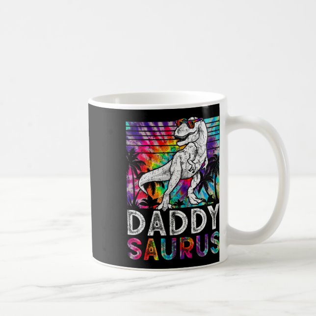 Daddysaurus Dinosaur Daddy Saurus Family Matching  Coffee Mug (Right)