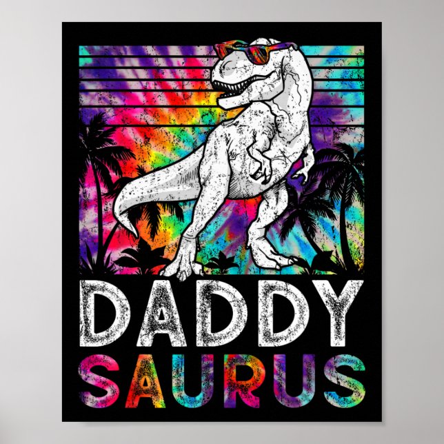 Daddysaurus Dinosaur Daddy Saurus Family Matching  Poster (Front)
