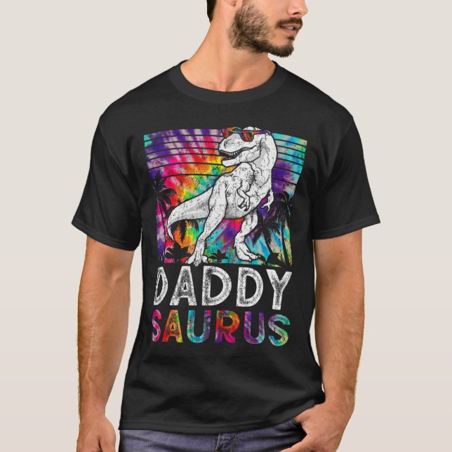 Daddysaurus Dinosaur Daddy Saurus Family Matching  T-Shirt (Front)